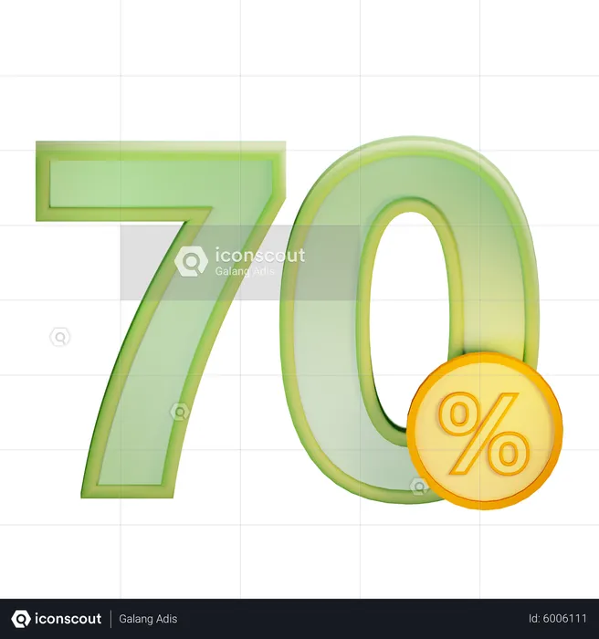 70 por cento de desconto  3D Icon