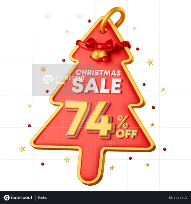 74 Percentage Special Offer  3D Icon