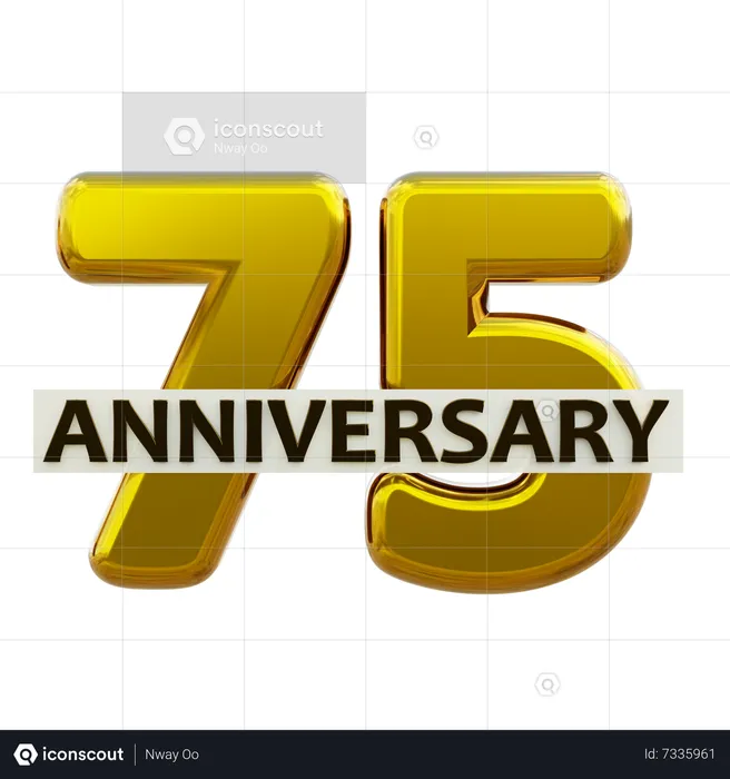 75 anniversaire  3D Icon