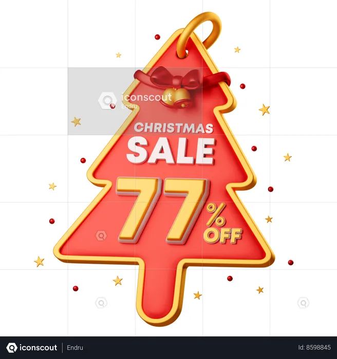 77 Percentage Special Offer  3D Icon
