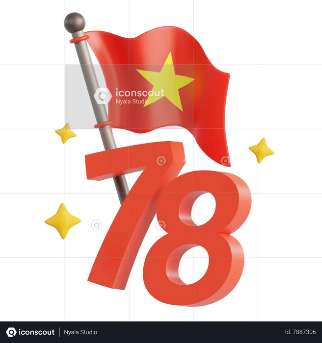 78 años  3D Icon