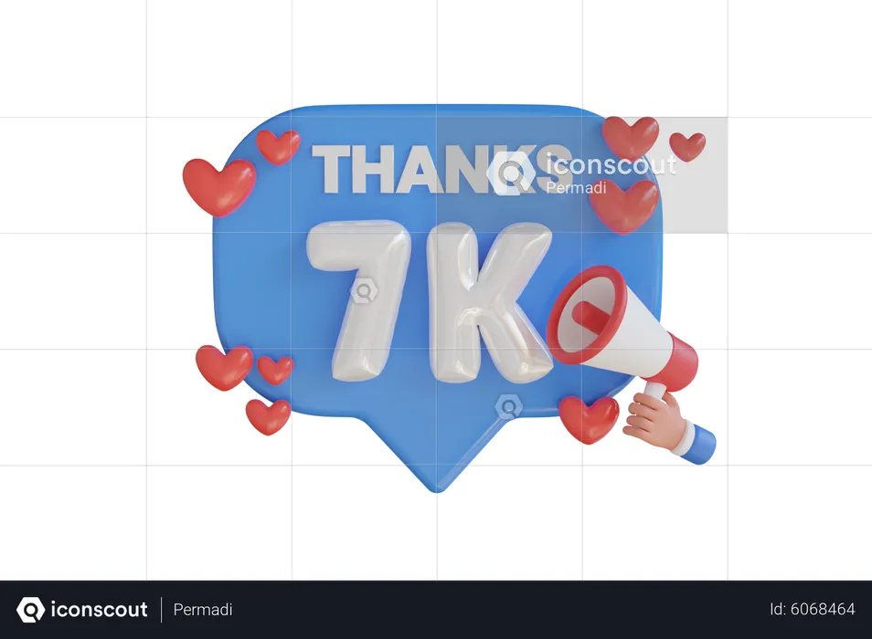 7k  3D Icon