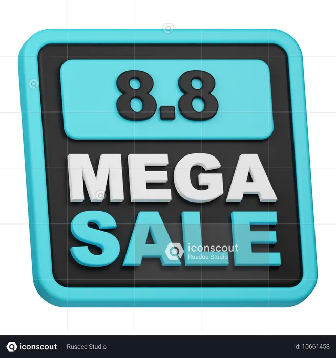 8 8 mega quartos  3D Icon