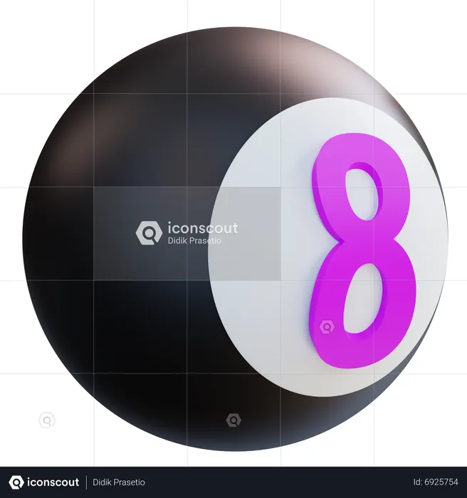8 Ball  3D Icon