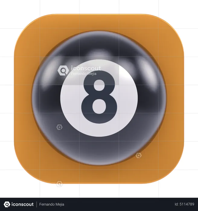 8 Ball App  3D Icon