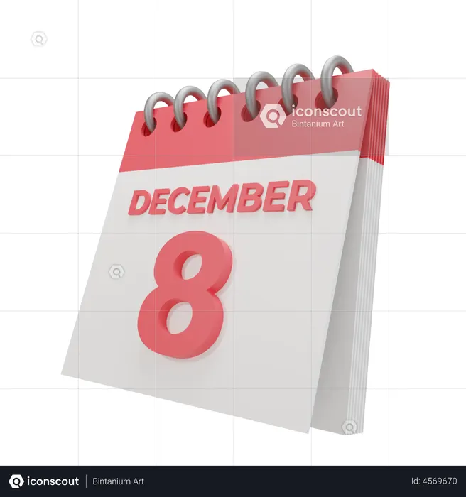 8 December  3D Illustration