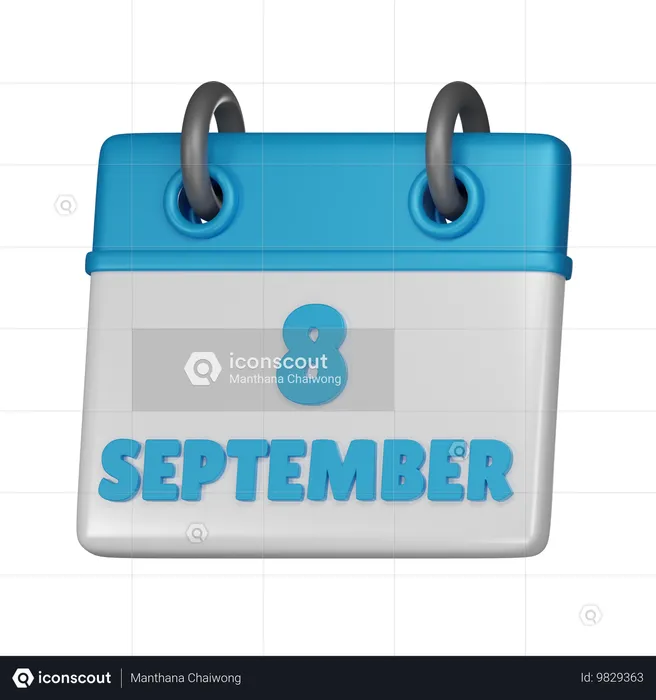 8 de septiembre  3D Icon