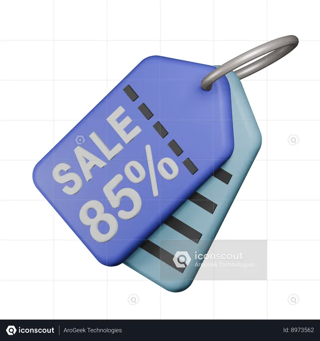 Etiqueta de venda de 85%  3D Icon