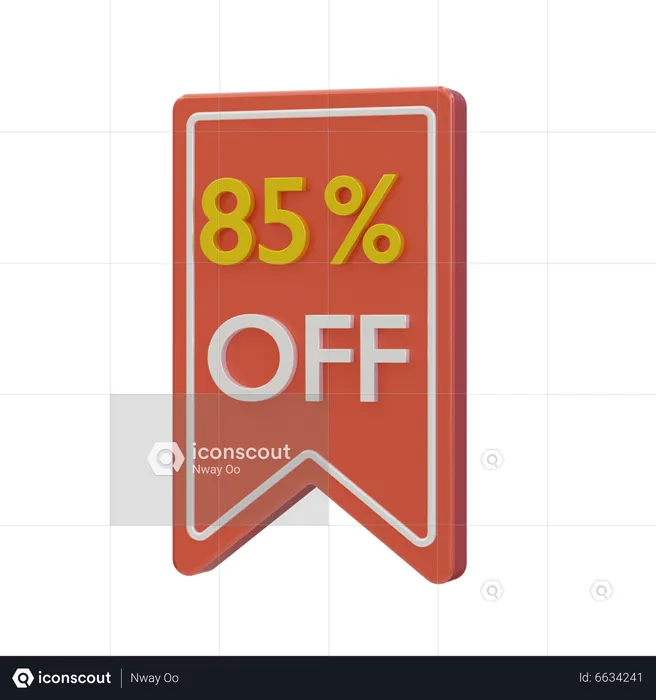 85 percent discount  3D Icon