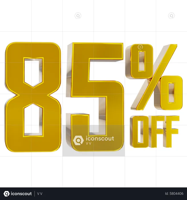 85 percent discount  3D Icon