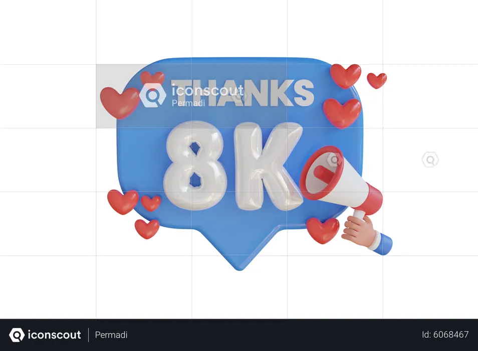 8k  3D Icon