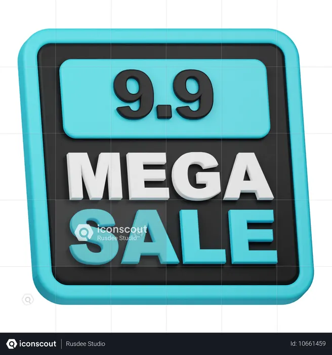 9 9 Mega Sale  3D Icon