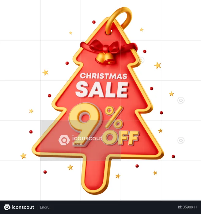 9 Percentage Special Offer  3D Icon