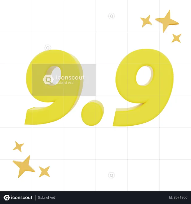 9 Point 9  3D Icon