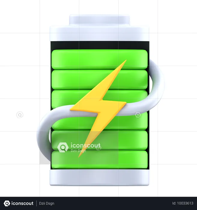 90% battery charging  3D Icon