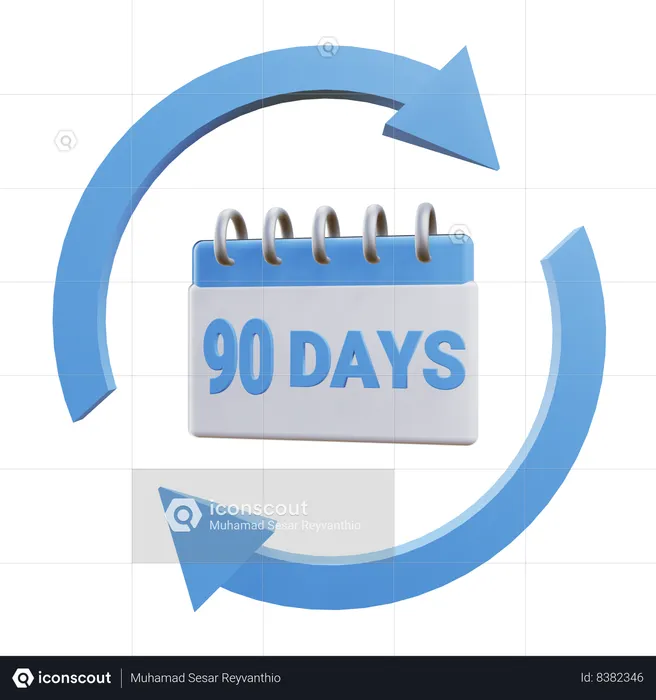 90 Days Money Back Guarantee  3D Icon