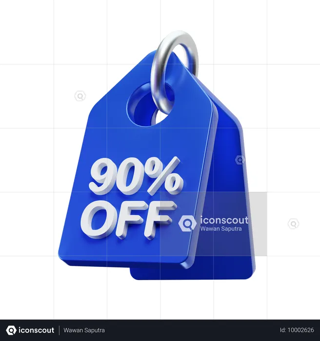 90% de desconto na etiqueta  3D Icon