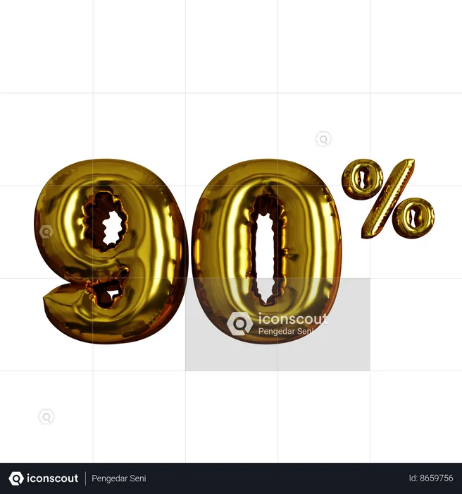 90 pour cent de réduction  3D Icon