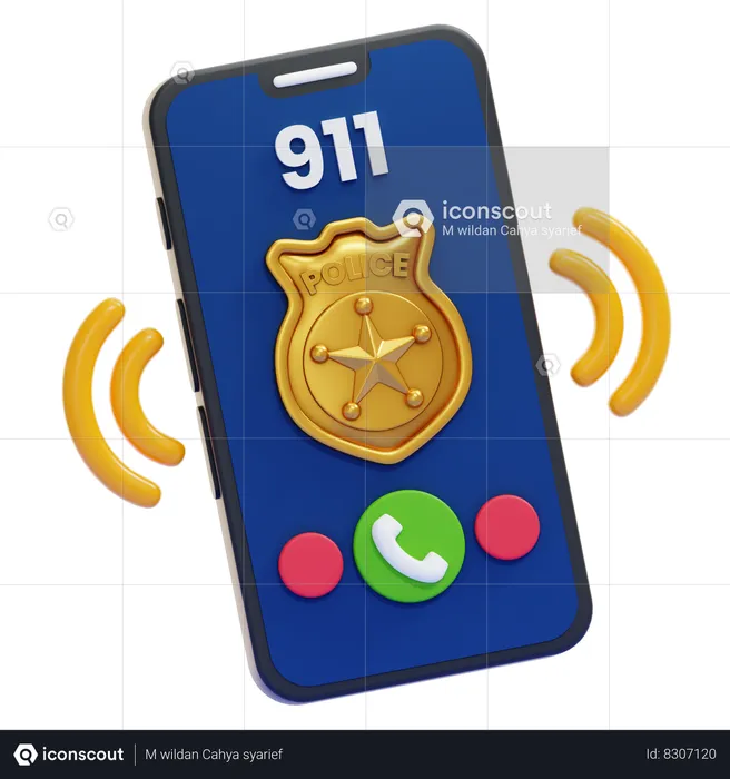 Llamada al 911  3D Icon
