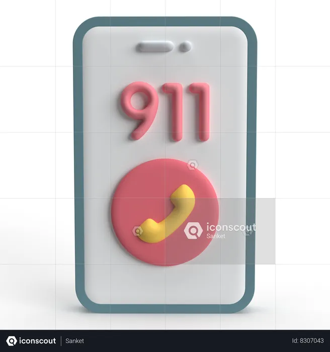 Llamada al 911  3D Icon