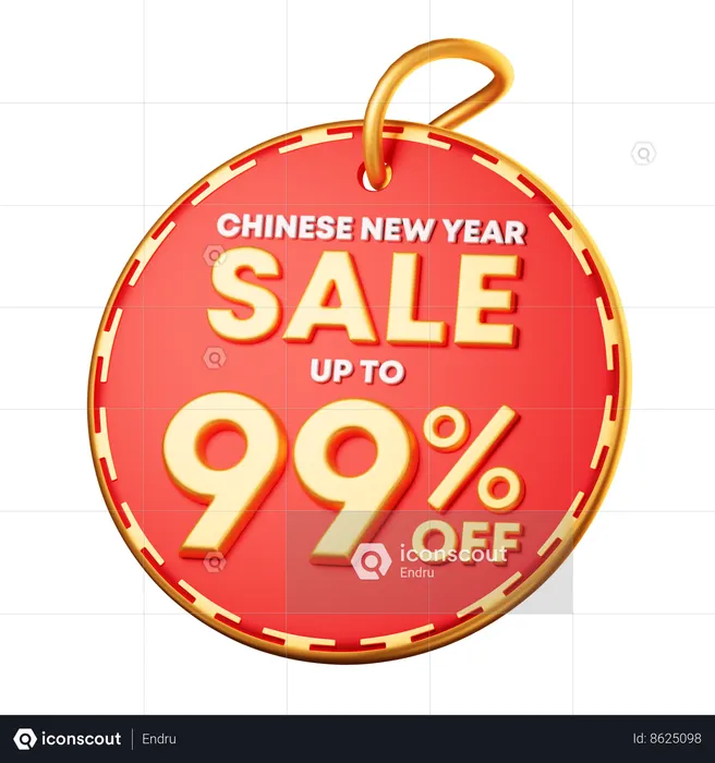 99 Percentage Discount  3D Icon
