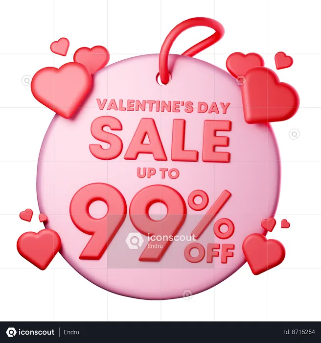 99 Percentage Discount  3D Icon