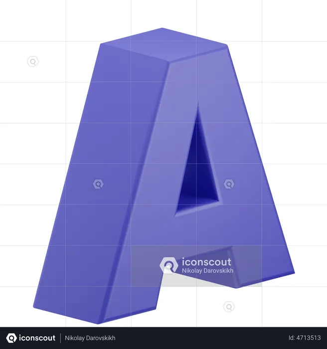 A Alphabet  3D Illustration