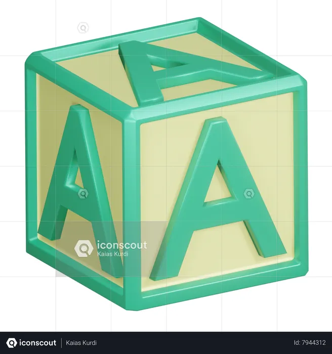 A Alphabet Letter  3D Icon