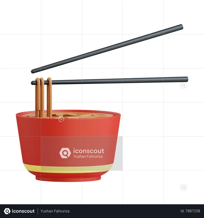 A bowl of noodles  3D Icon