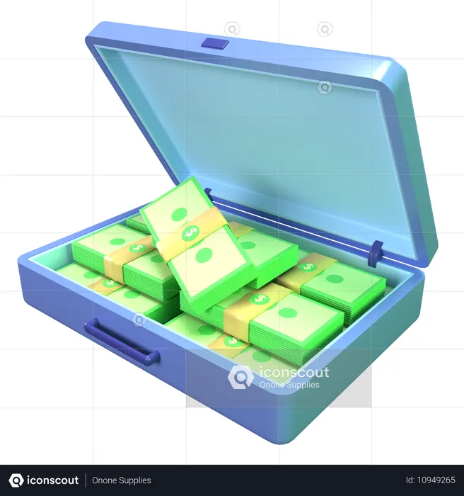 A Box Of Moneyy  3D Icon