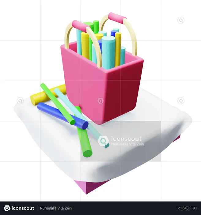 A Fully Loaded Shopping Bag  3D Icon