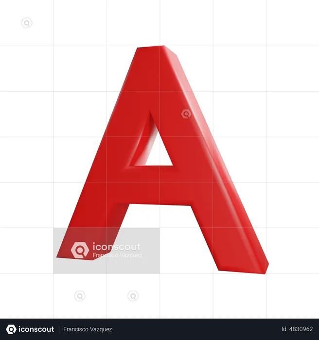 A Letter  3D Icon