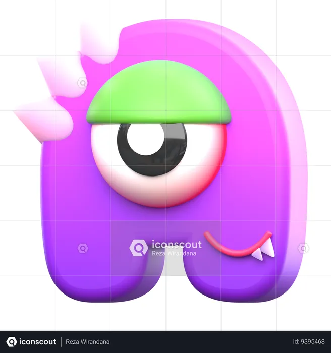 A Monster Alphabet  3D Icon