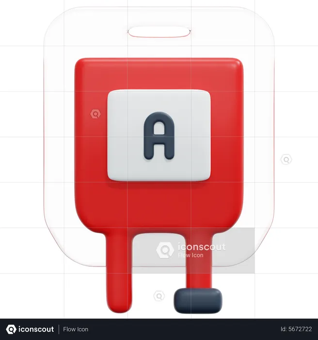 A Type Blood  3D Icon