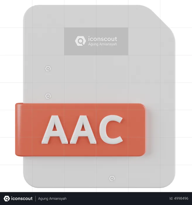 Aac-Datei  3D Icon