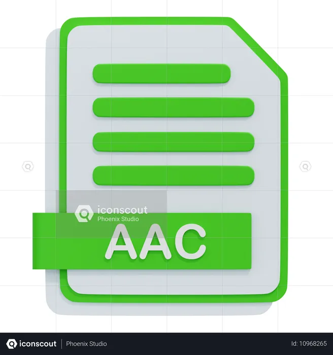 Aac 파일  3D Icon