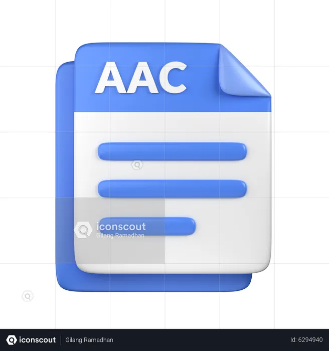 AAC File  3D Icon