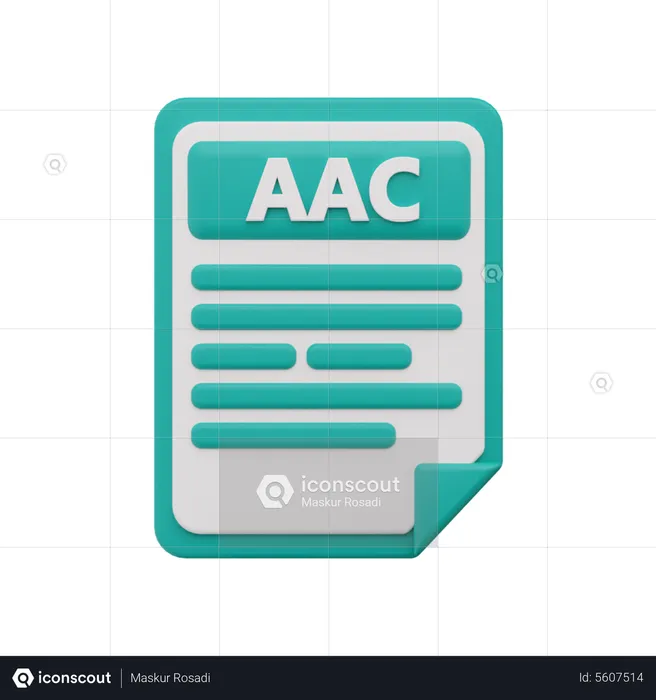 Aac file  3D Icon