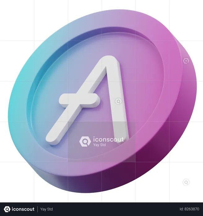 Aave Logo 3D Icon