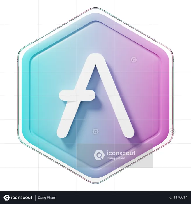 Aave (AAVE) Badge  3D Illustration