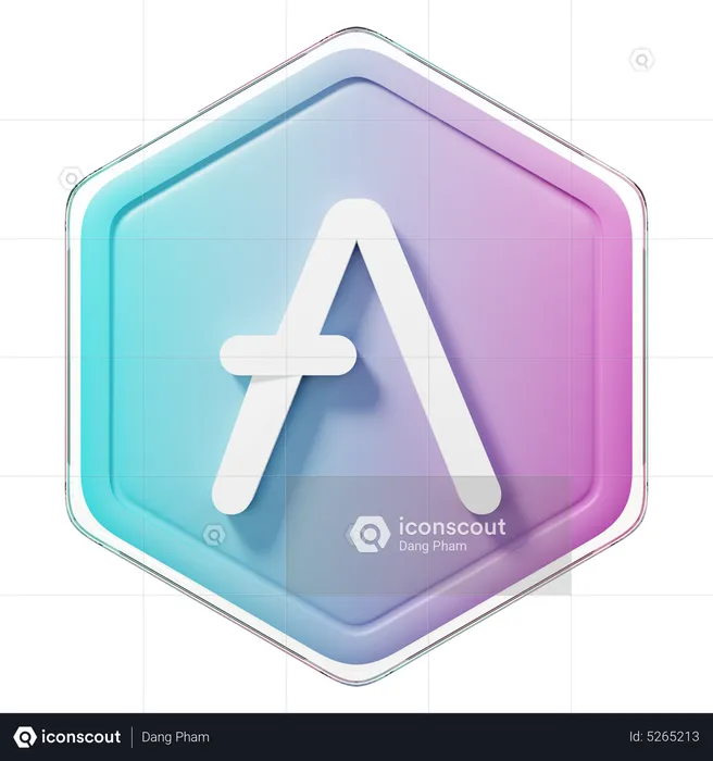 Aave (AAVE) Badge  3D Icon