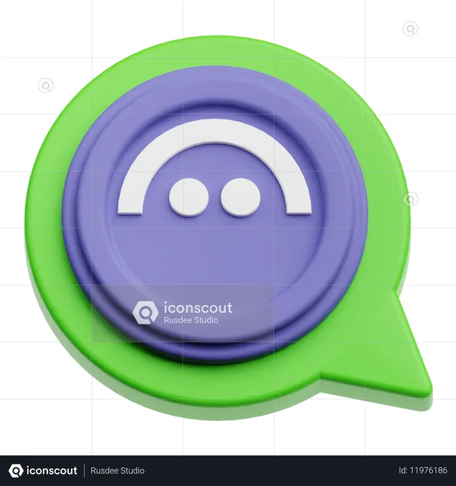 Aaveチャット  3D Icon