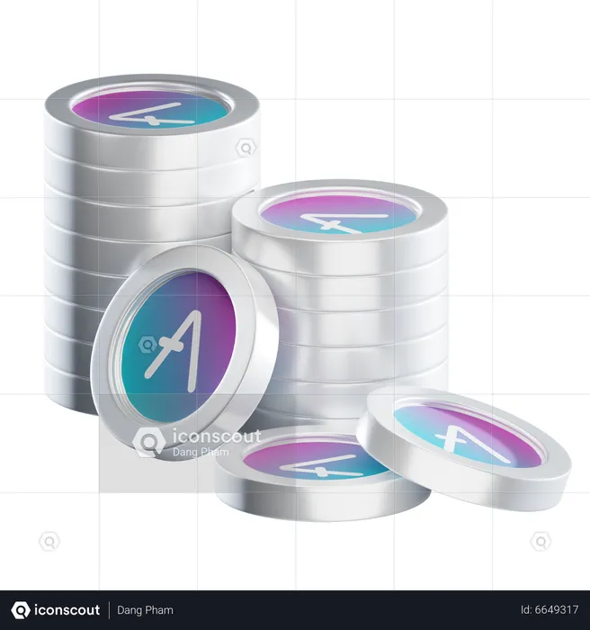 Aave Coin Stacks  3D Icon