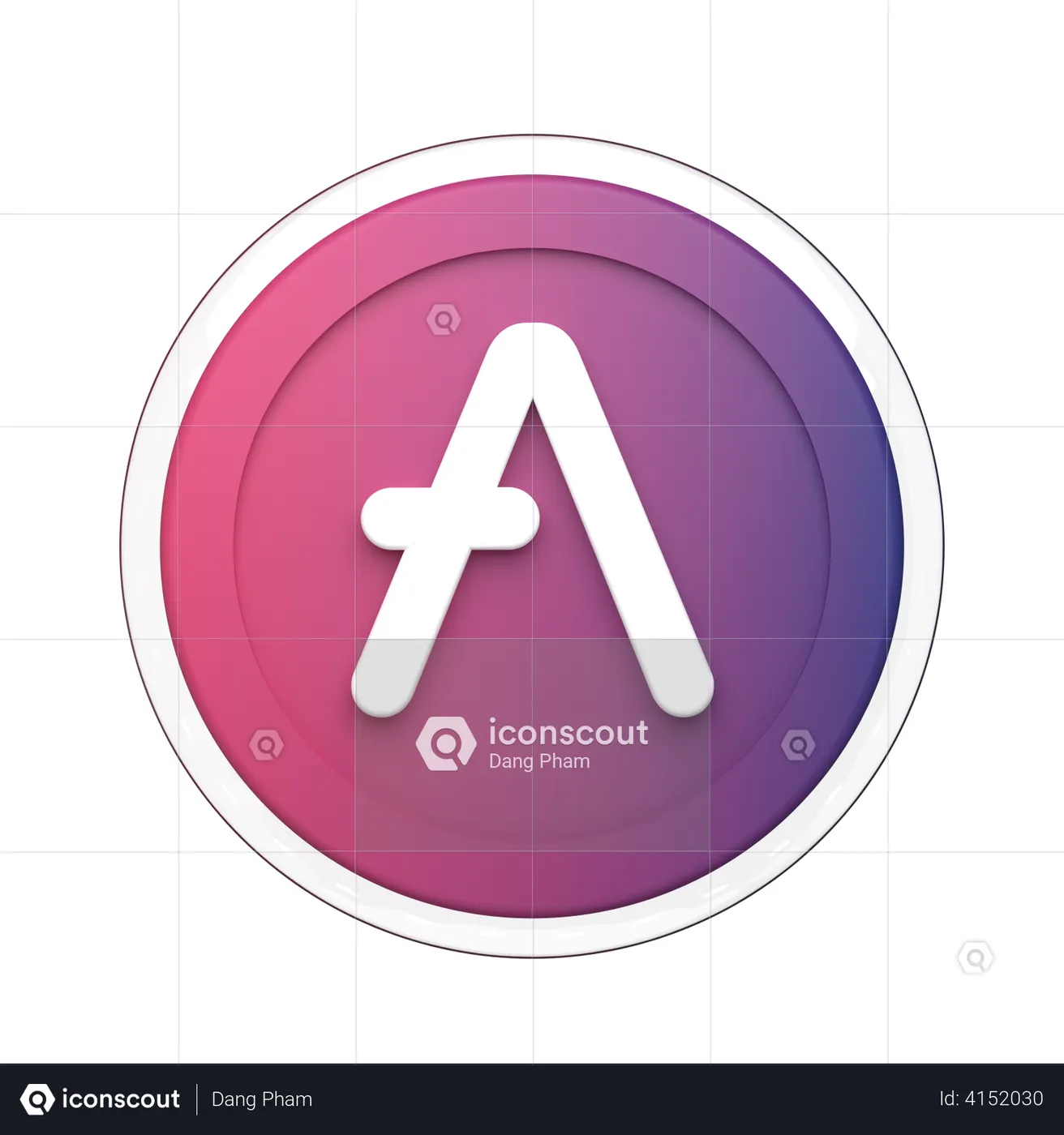 Aave Crypto 3D Illustration - Free Download Business 3D Illustrations ...