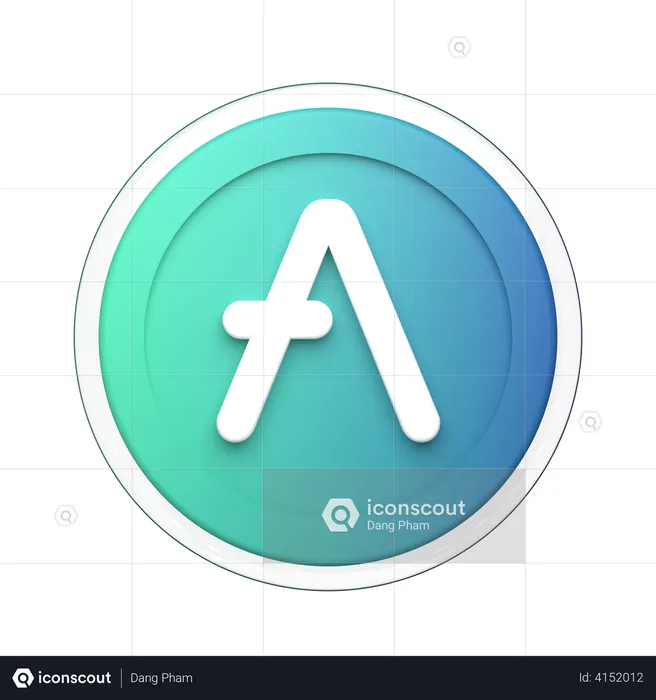 Aave crypto  3D Illustration