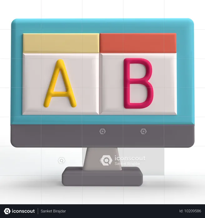 AB Test  3D Icon