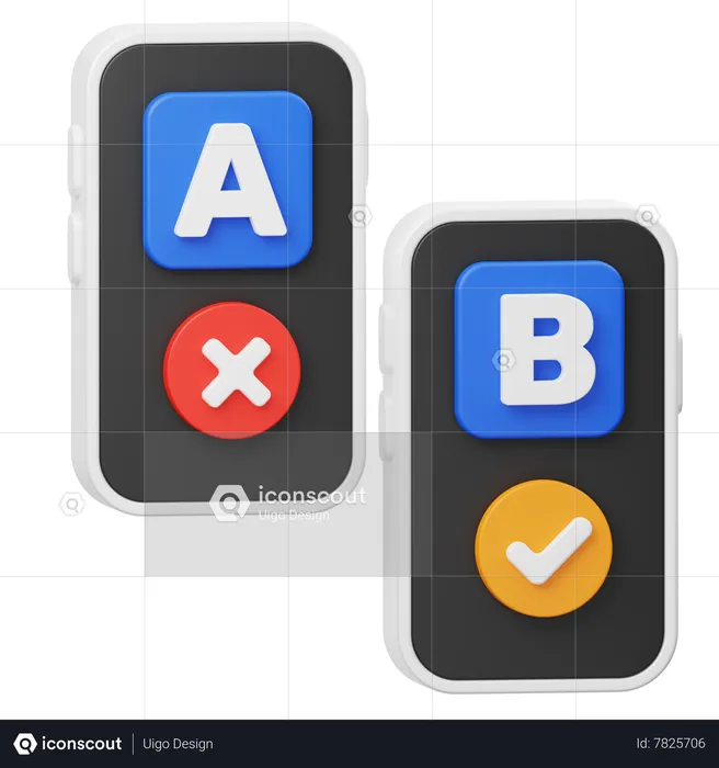 AB Testing  3D Icon