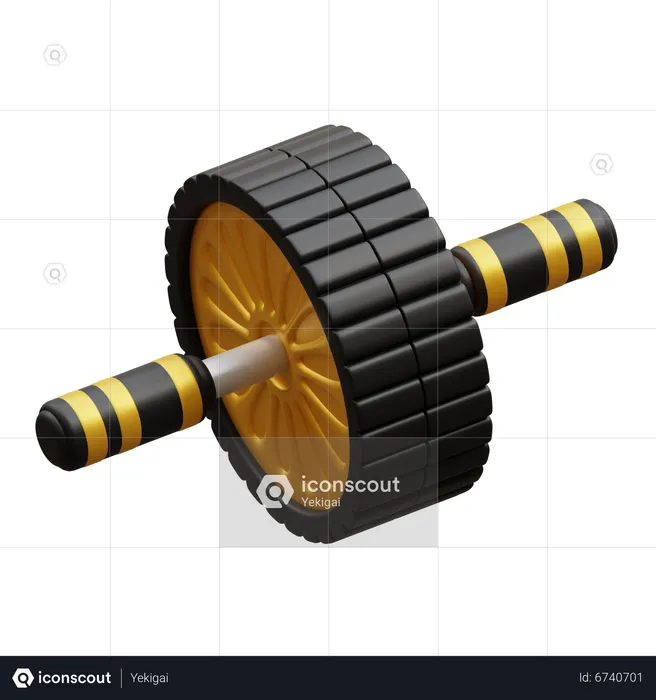 Ab Wheel Roller  3D Icon