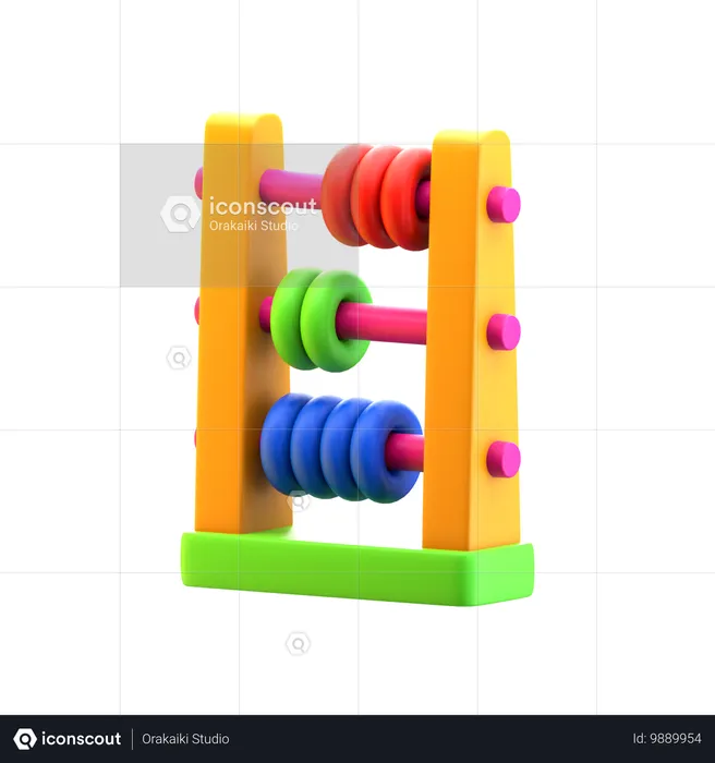 Abacus calculator  3D Icon