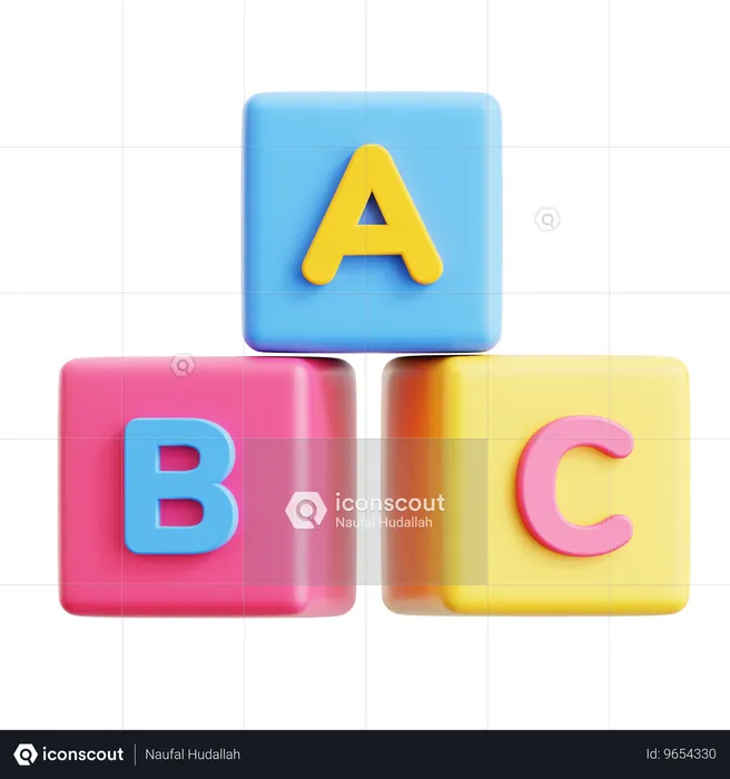 ABC 알파벳  3D Icon